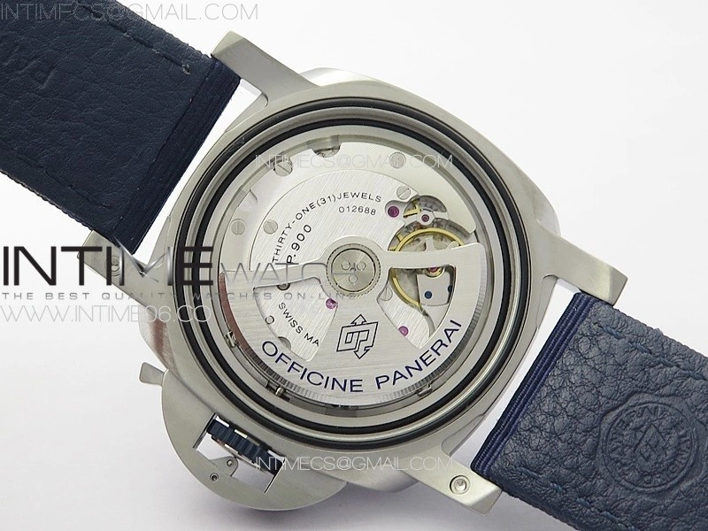 PAM1289 Y VSF 1:1 Best Edition Blue Dial on Blue Leather Strap P.900 Super Clone